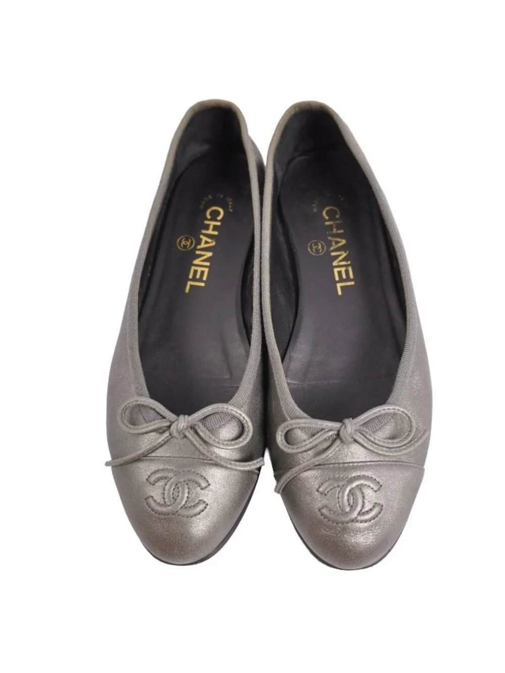 Chanel Pumps Ballerina Ribbon CC Logo Flat
